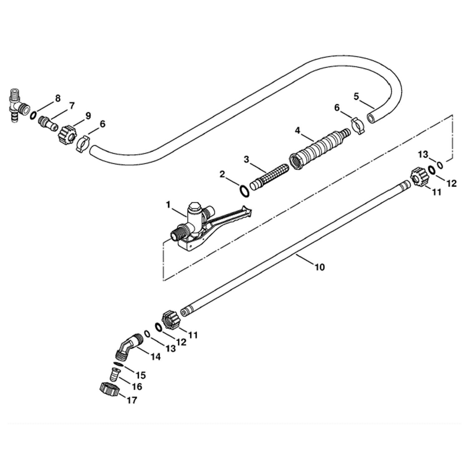 Stihl SG 20 Sprayer (SG20) Parts Diagram, Spray gun