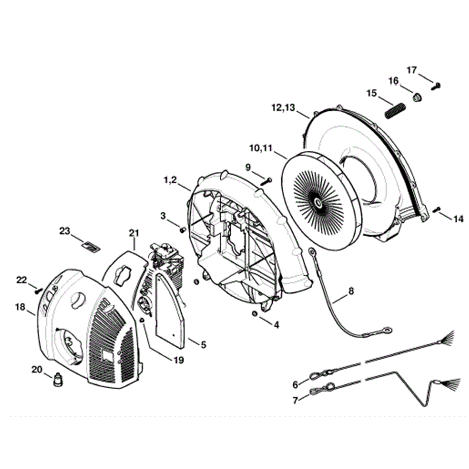 Stihl BR 600 Backpack Blower (BR 600) Parts Diagram, Fan housing