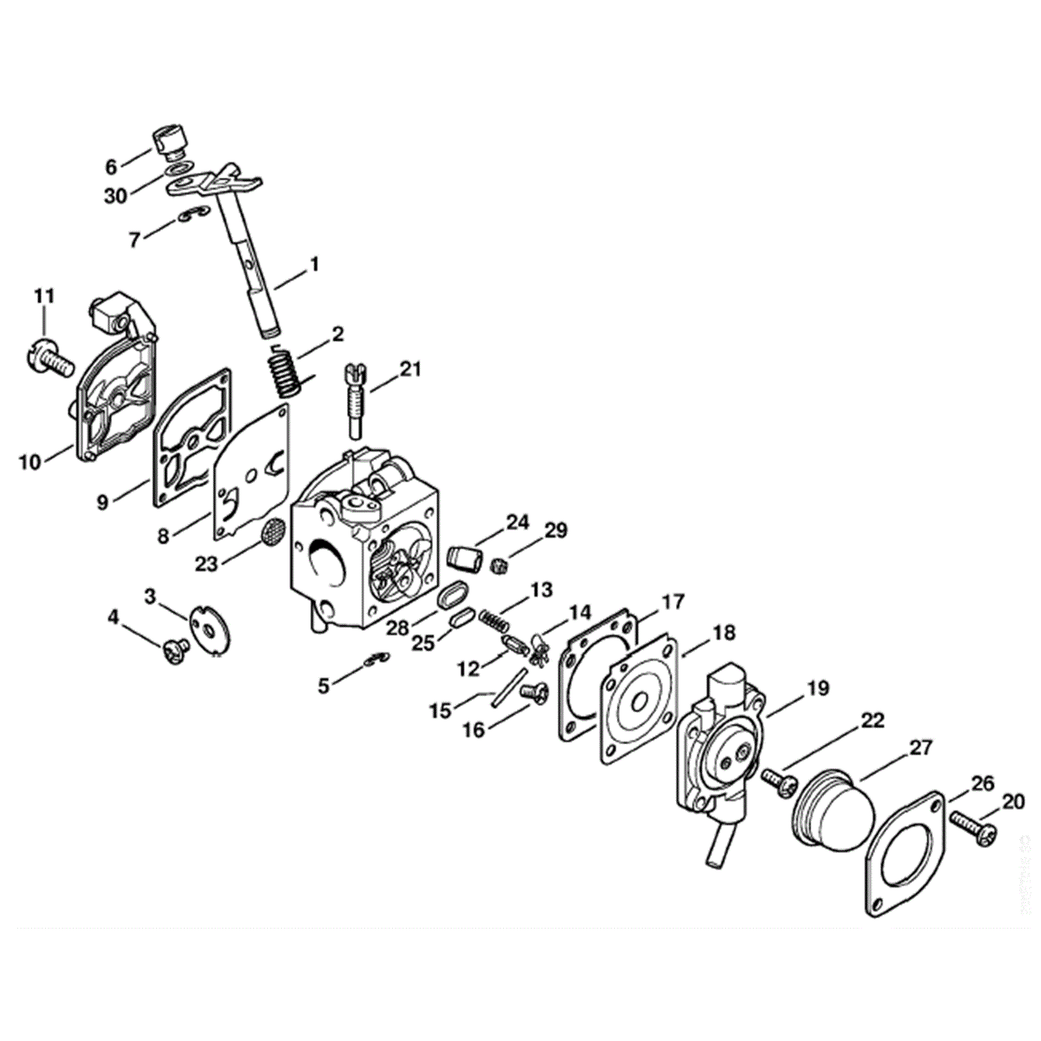 Stihl BG 85 Blower (BG85Z) Parts Diagram, Carburetor C1QS50 BG 55