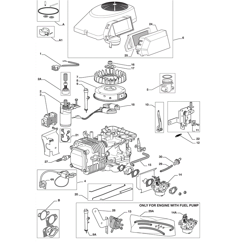 Castel / Twincut / Lawnking TRE0702 (2009) Parts Diagram, Page 1
