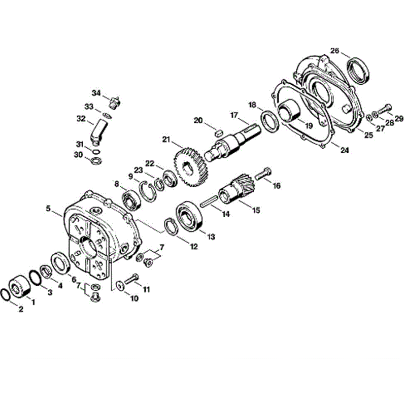 Stihl RB 400 K Pressure Washer (RB 400 K) Parts Diagram, H-Gear head RB 400K