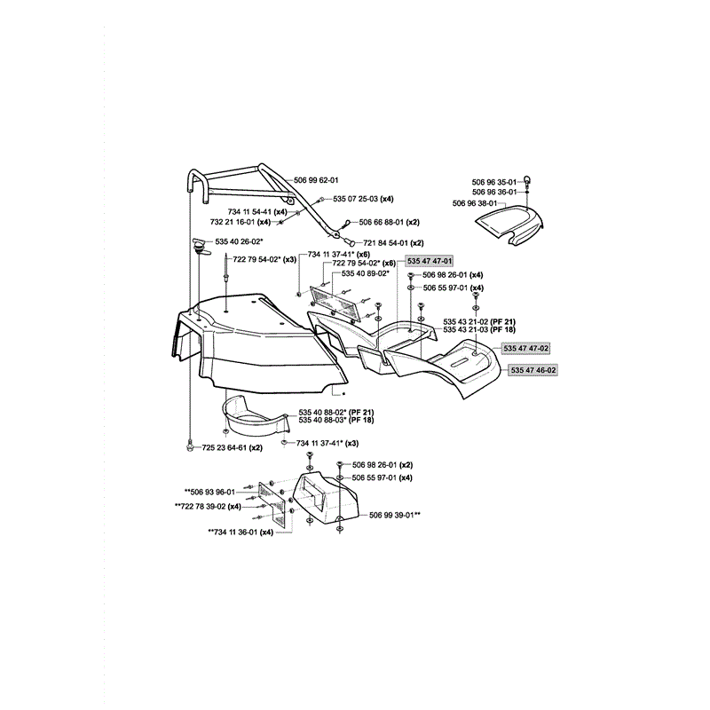 Husqvarna  Rider Pro Flex 21 (2004) Parts Diagram, Page 2