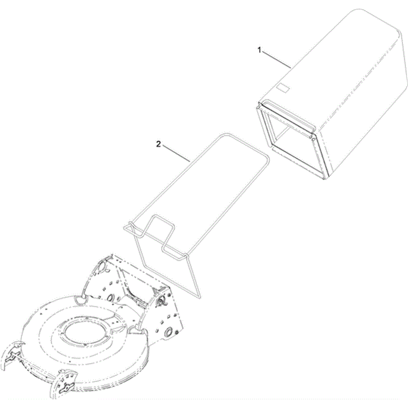 Hayter R53 Recycling Lawnmower (448F311000001 - 448F311999999) Parts Diagram, Bag Assembly
