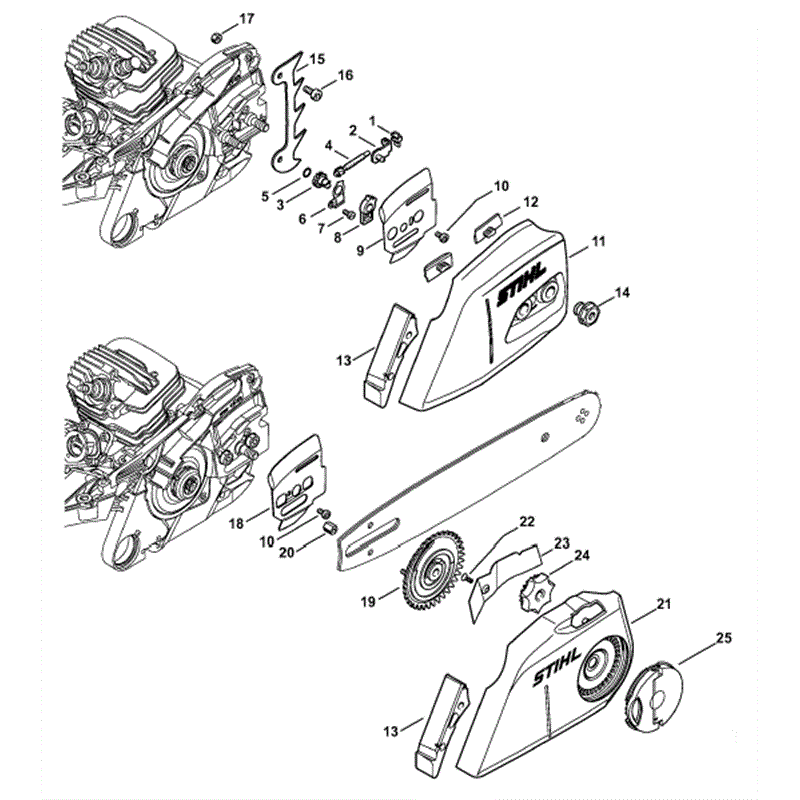 Stihl MS 261 Chainsaw (MS261) Parts Diagram, Chain tensioner