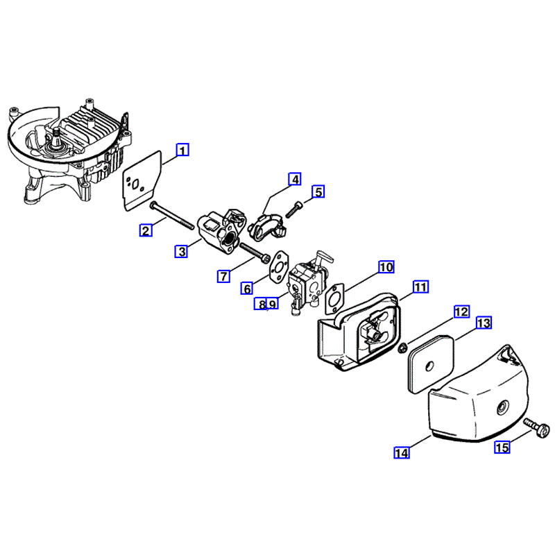 Stihl HS 81 R Petrol Hedgetrimmer (HS81R) Parts Diagram, Air Filter