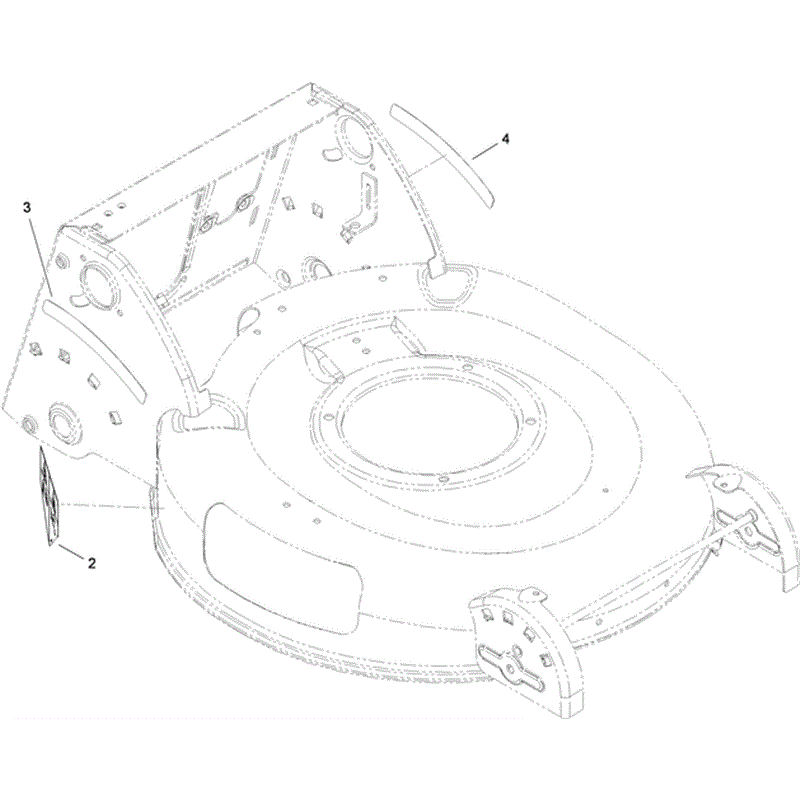 Hayter R53 Recycling Lawnmower (448F316000001 - 448F316999999) Parts Diagram, Deck Baffle Assembly No. 117-4113