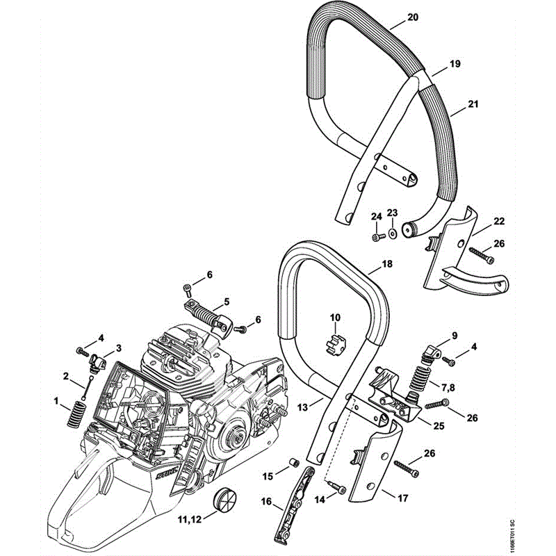 Stihl MS 661 CHAINSAW (MS 661) Parts Diagram, MS661-O AV SYSTEM