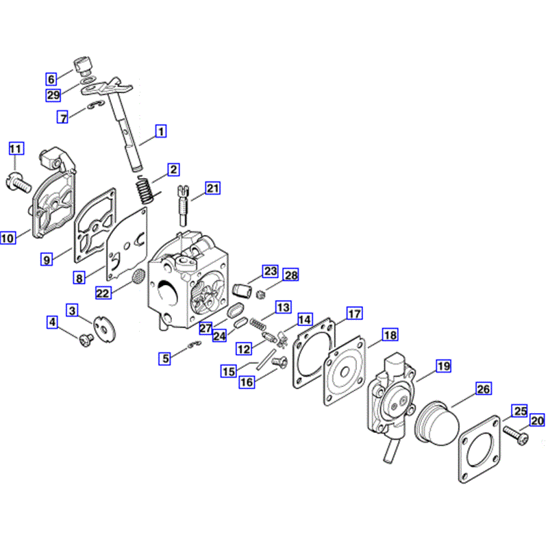 Stihl BG 85 Blower (BG85) Parts Diagram, Carburetor C1Q-S55