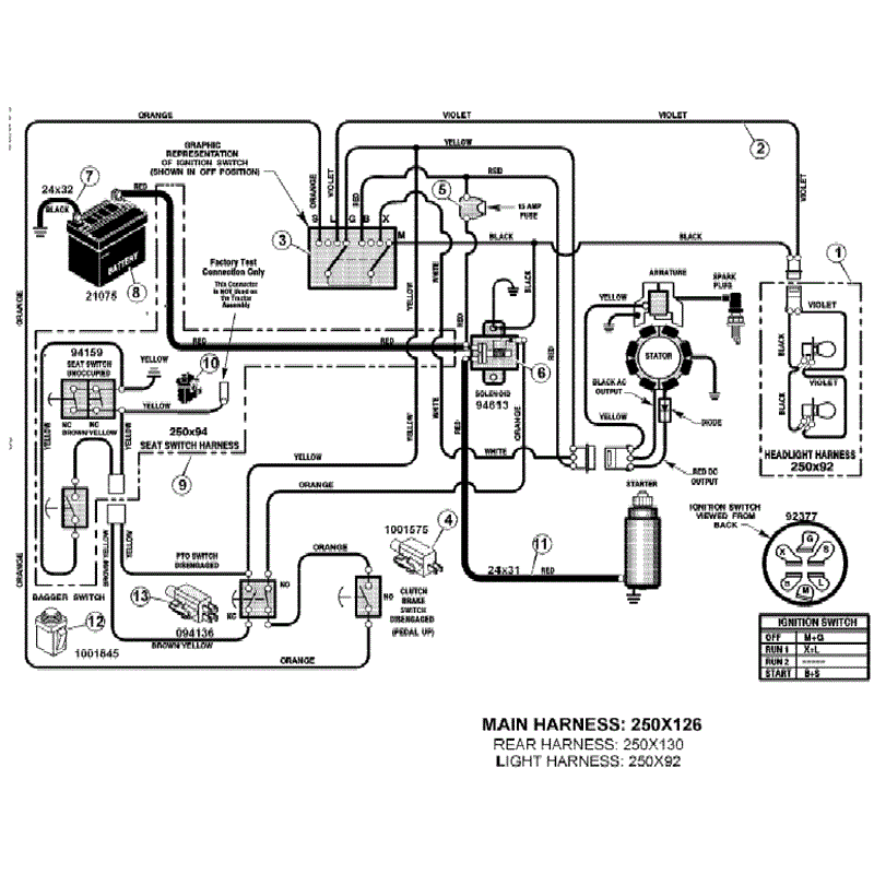 Hayter 13/30 (131B001001-131B099999) Parts Diagram, Electrical System