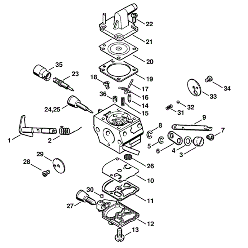 Stihl FS 250 Brushcutter (FS250) Parts Diagram, Carburetor C1QS138