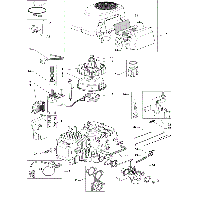 Castel / Twincut / Lawnking TRE0702 (2012) Parts Diagram, Page 1