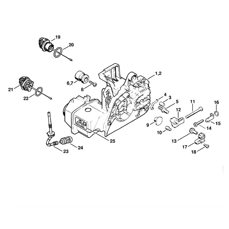 Stihl MS 210 Chainbsaw (MS210Z) Parts Diagram, Engine Housing