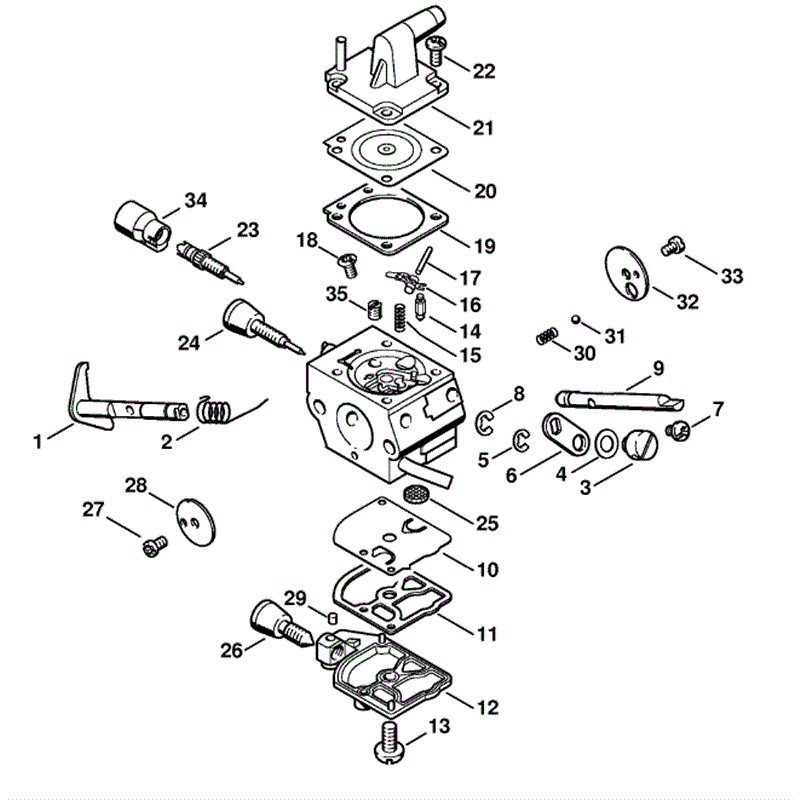 Stihl BT 121 Auger (BT 121) Parts Diagram, Carburetor C1QS82