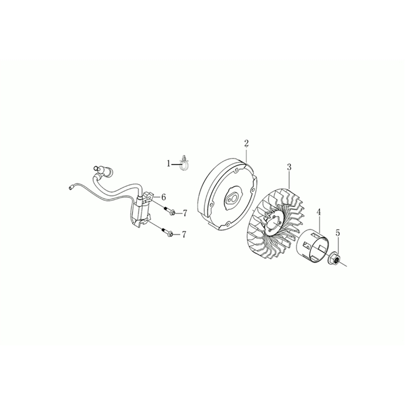 Bertolini 195 S (K800 HT - EURO5) (195 S (K800 HT - EURO5)) Parts Diagram, Flywheel and coil