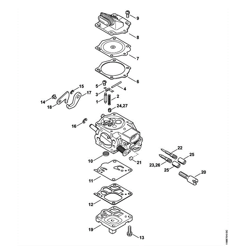 Stihl MS 661 CHAINSAW (MS 661) Parts Diagram, MS661-M CARBURETTOR