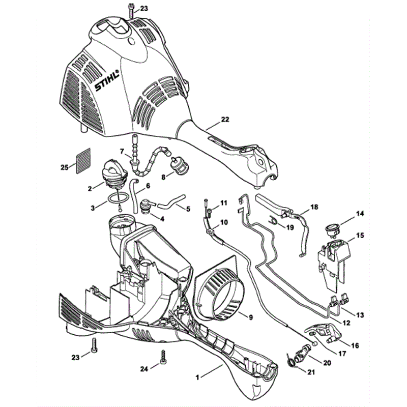Stihl HT 56C Pole Pruner (HT56C) Parts Diagram, Engine housing