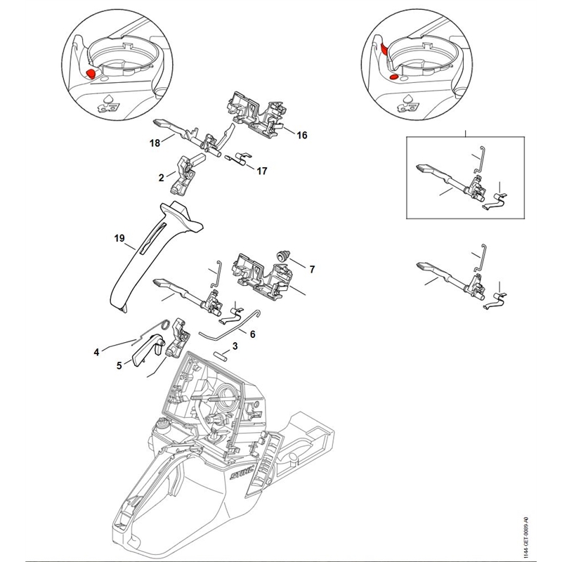 Stihl MS 661 CHAINSAW (MS 661 C-M) Parts Diagram, Throttle Control