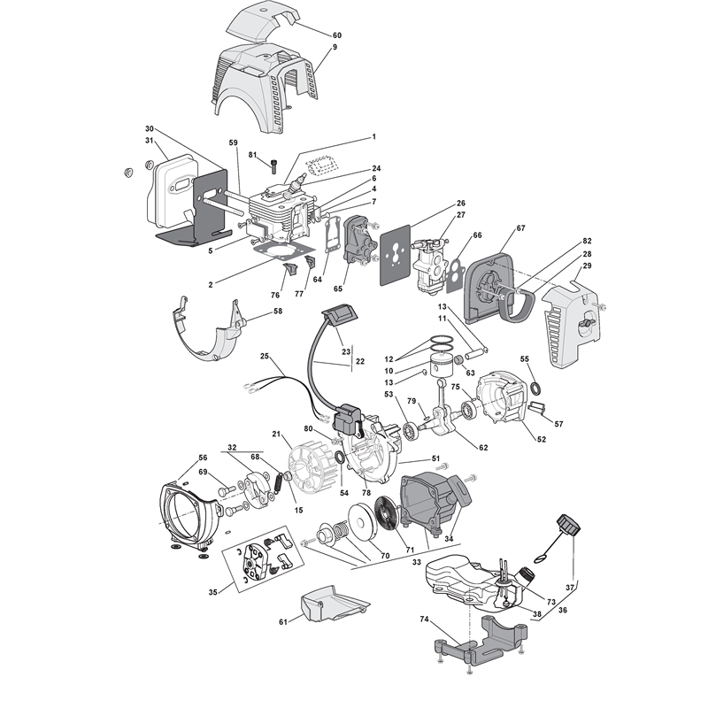 Mountfield MB 5103 (281722003-M09 [2010-2012]) Parts Diagram, Engine
