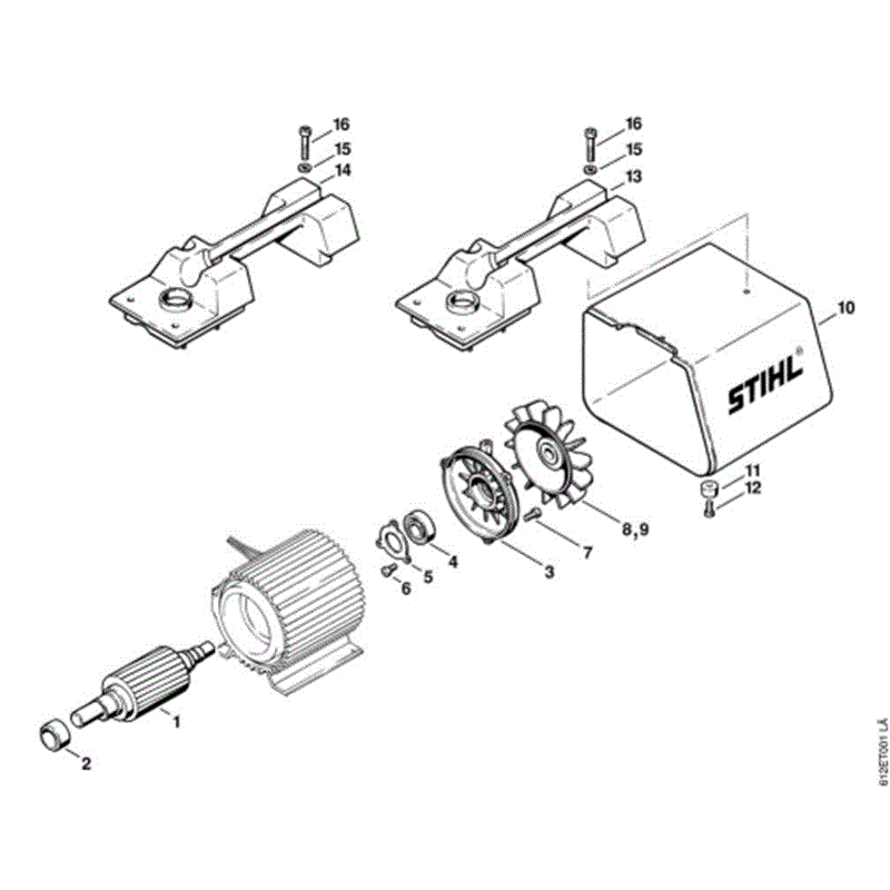 Stihl RE 110 K Pressure Washer (RE 110 K) Parts Diagram, A-Rotor