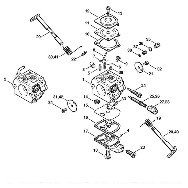 Stihl MS 210 Chainbsaw (MS210C-B) Parts Diagram, Carburetor C1Q-S86C