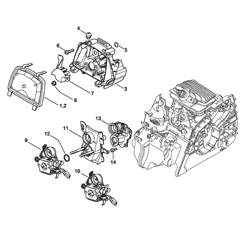 Stihl MS 181 Chainsaw (MS181) Parts Diagram, Air Filter