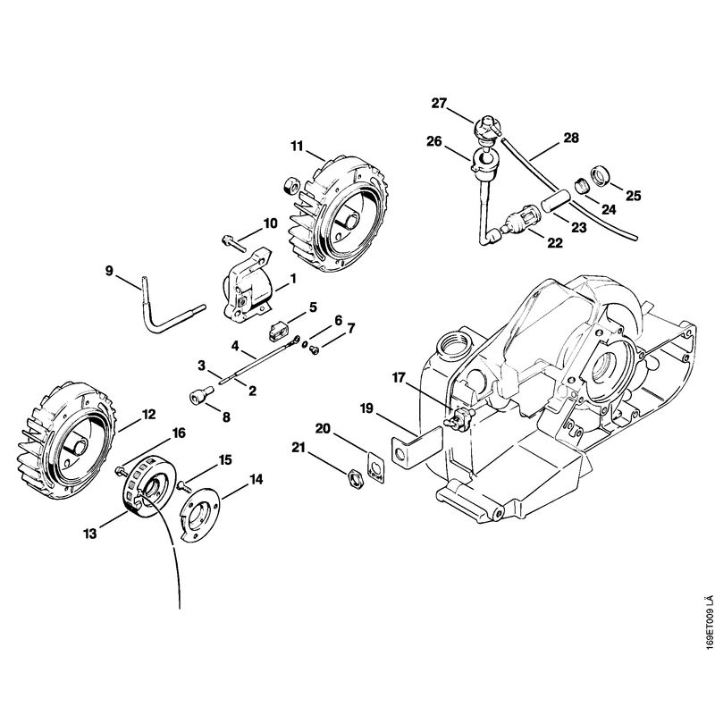 Stihl 032 AV Chainsaw (032AV) Parts Diagram, Ignition/Pickup Body