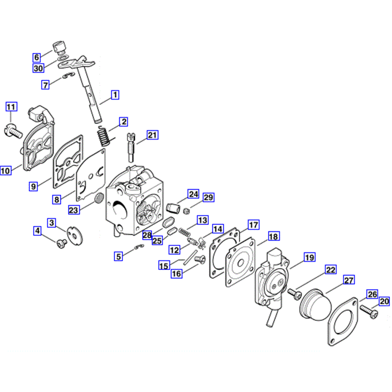 Stihl BG 85 Blower (BG85) Parts Diagram, Carburetor C1Q-S50