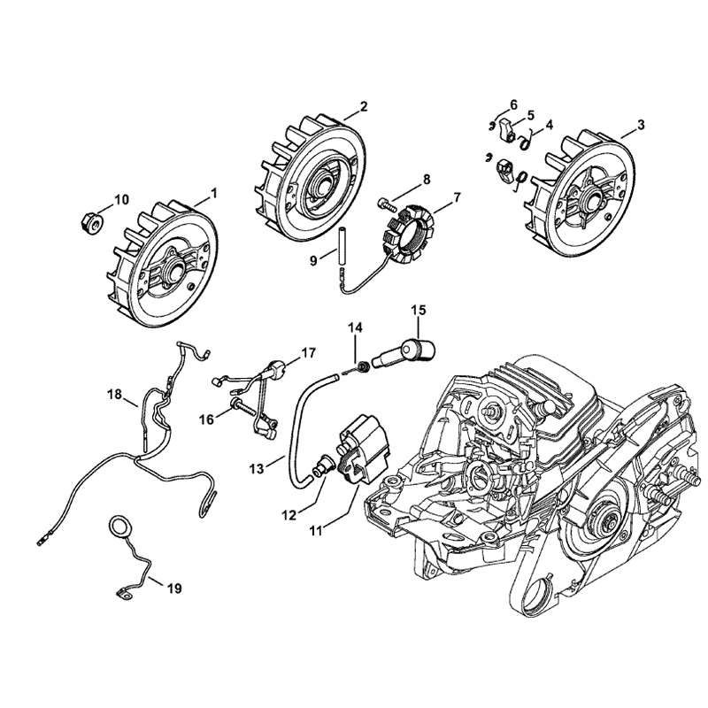 Stihl MS 261 Chainsaw (MS261) Parts Diagram, Ignition system