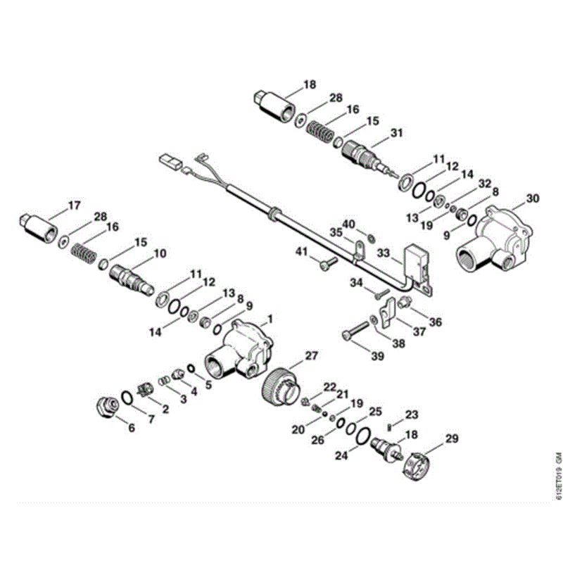 Stihl RE 110 K Pressure Washer (RE 110 K) Parts Diagram, E-Regulation valve block RE 110 K