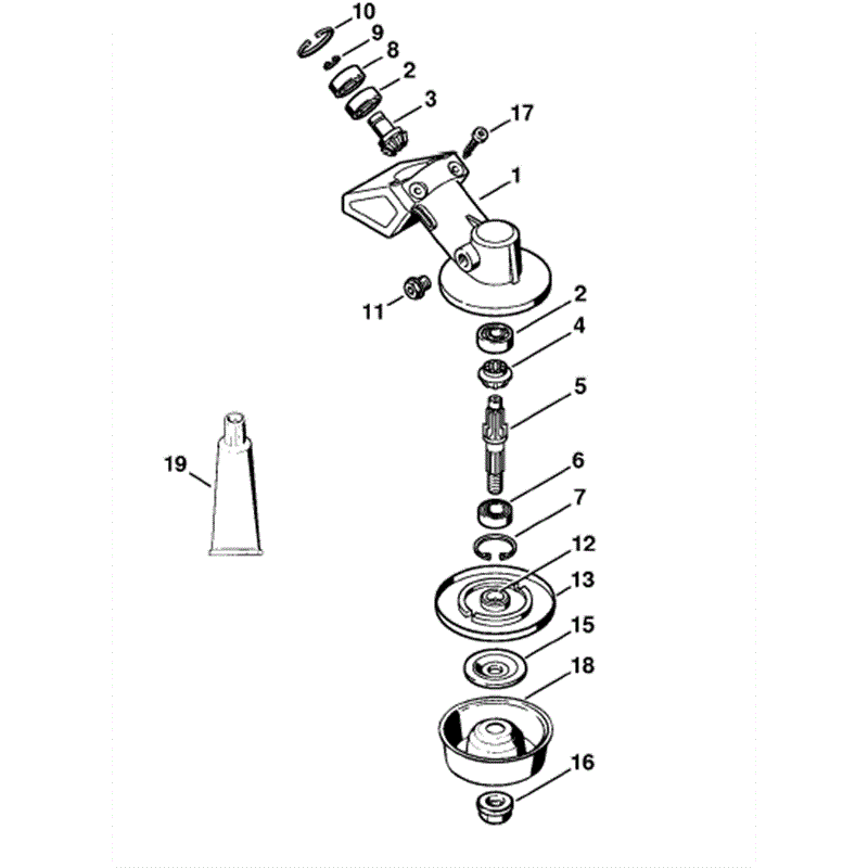 Stihl FS 110 Brushcutter (FS110R) Parts Diagram, Gear head