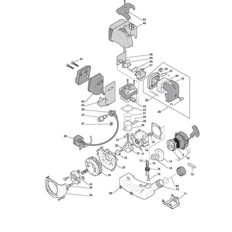 Mountfield BJ 335 (285320003-M09 [2009-2010]) Parts Diagram, Engine