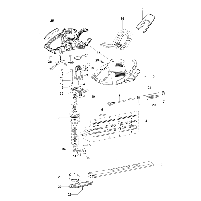 Oleo-Mac HC 600 E (HC 600 E) Parts Diagram, Illustrated parts list