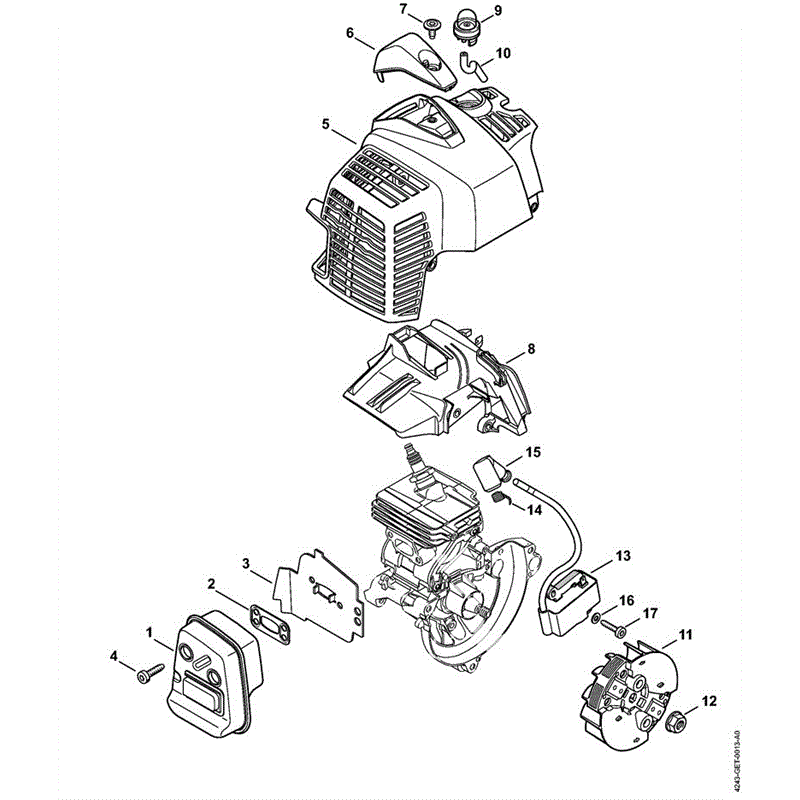 Stihl HL 92 C-E Petrol Hedgetrimmer (long reach) (HL 92 C-E) Parts Diagram, C IGNITION
