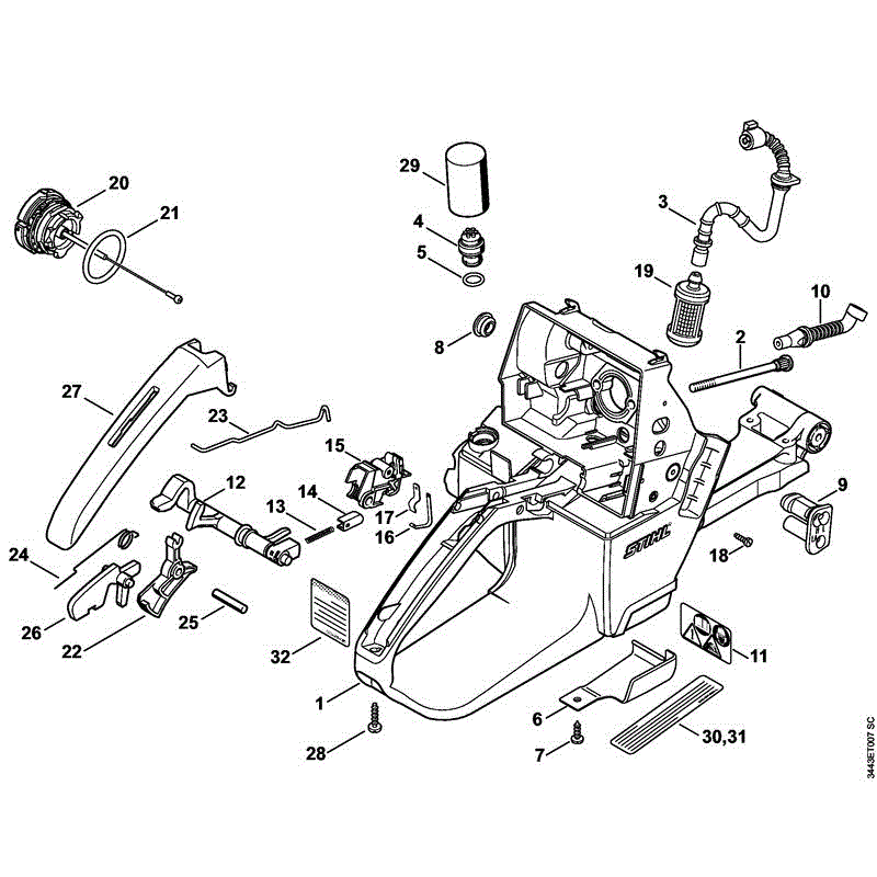 Stihl Ms 180 Chainsaw Ms180c B D Parts Diagram Ignition System 76b