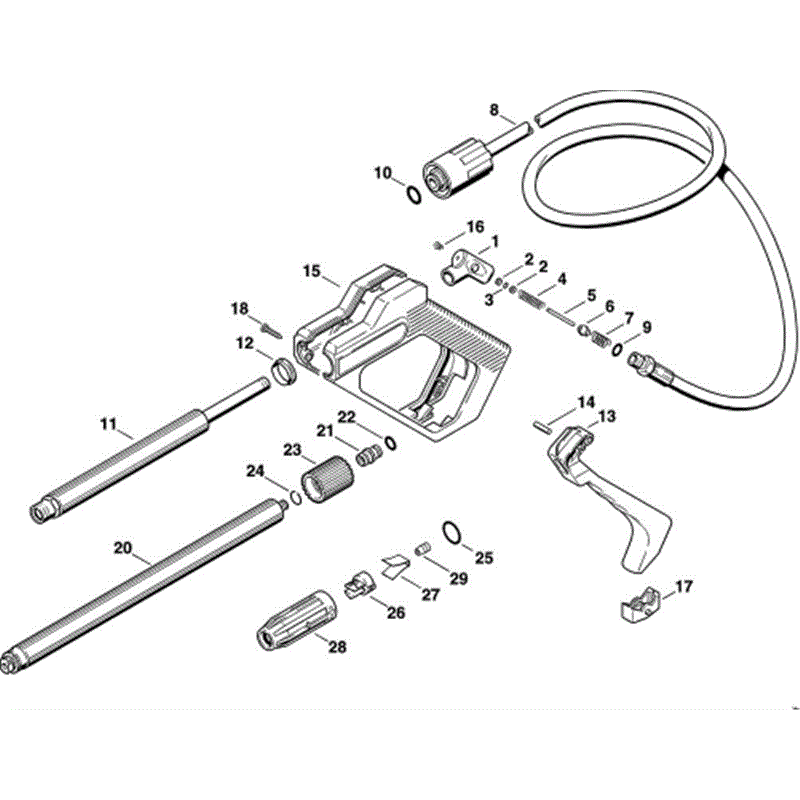 Stihl RE 104 KM Pressure Washer (RE 104 KM) Parts Diagram, K-Spray gun