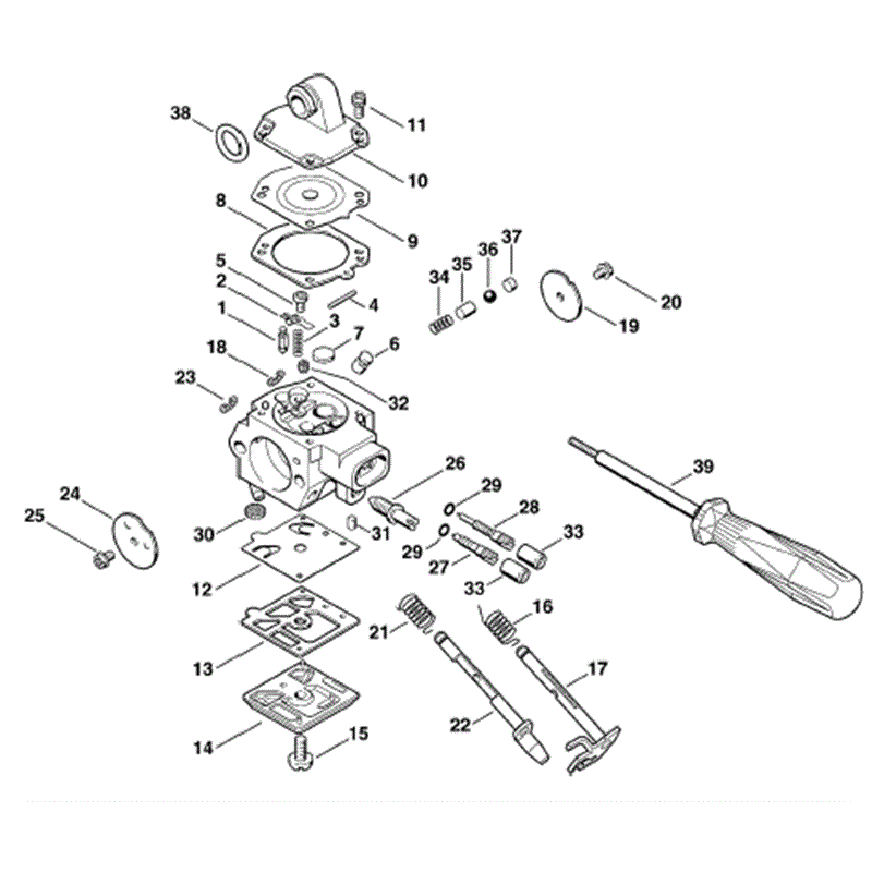 Stihl MS 280 Chainsaw (MS280) Parts Diagram, Carburetor HD-32