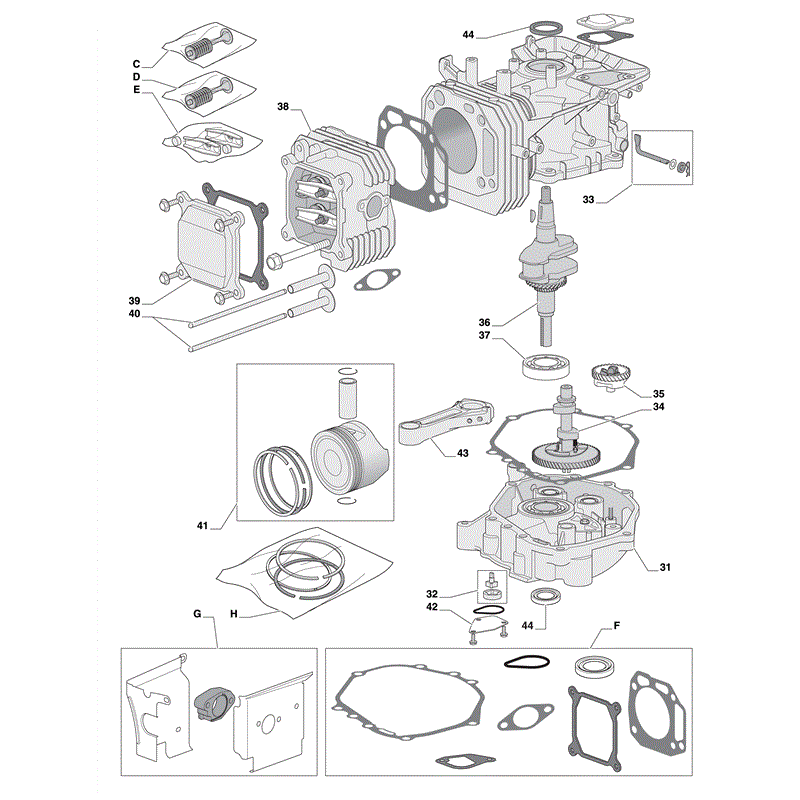 Castel / Twincut / Lawnking TRE0701 (2008) Parts Diagram, Page 2