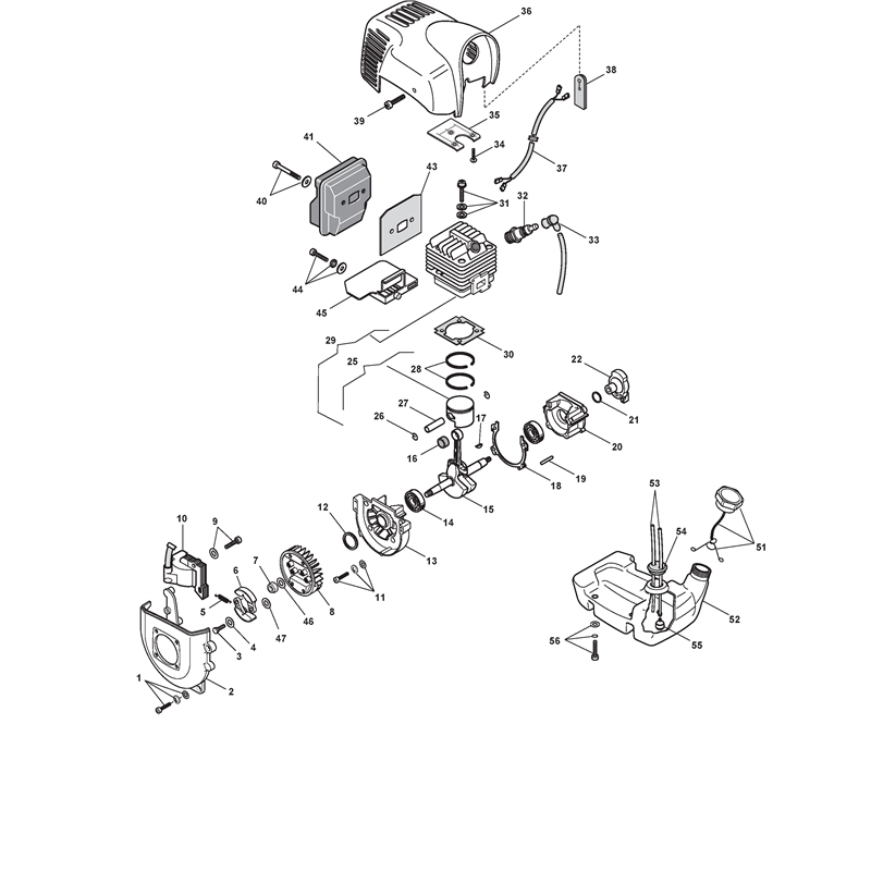 Mountfield MB 25J (282310103-M06 [2006-2007]) Parts Diagram, Engine