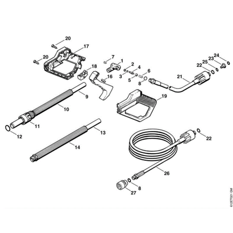 Stihl RE 110 K Pressure Washer (RE 110 K) Parts Diagram, G-Spray gun
