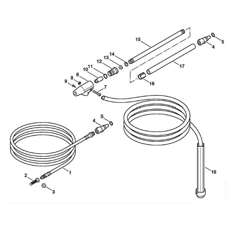 Stihl RE 162 Pressure Washer (RE 162) Parts Diagram, Pipe cleaning kit
