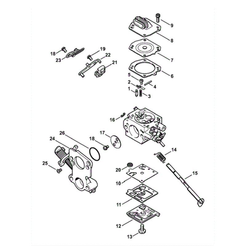 Stihl MS 441 Chainsaw (MS441 C-MZ) Parts Diagram, Carburetor HD-47