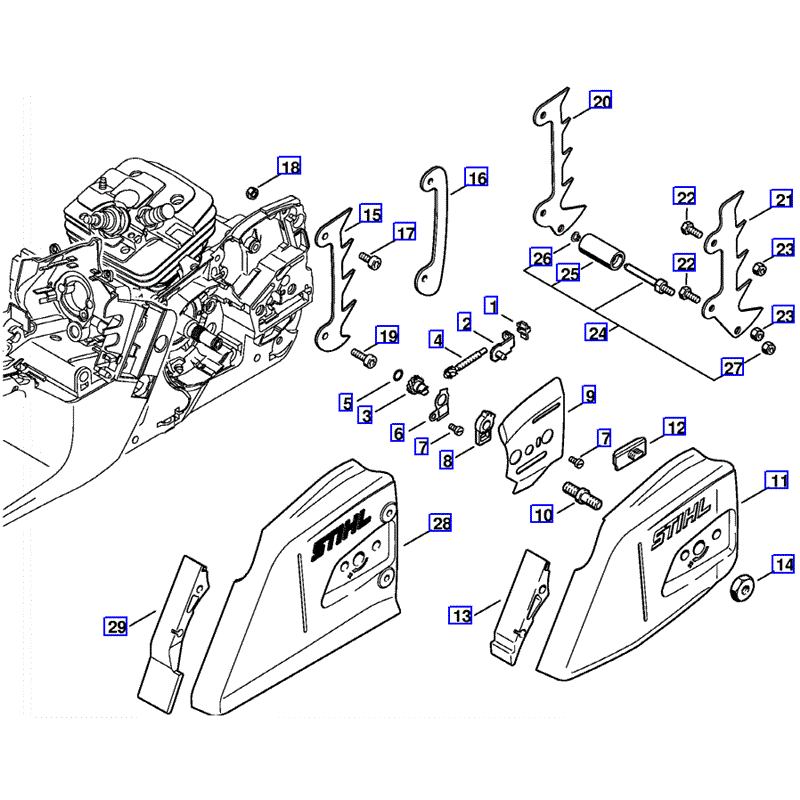 Stihl Ms 361 Chainsaw Ms361 C Parts Diagram Chain Tensioner