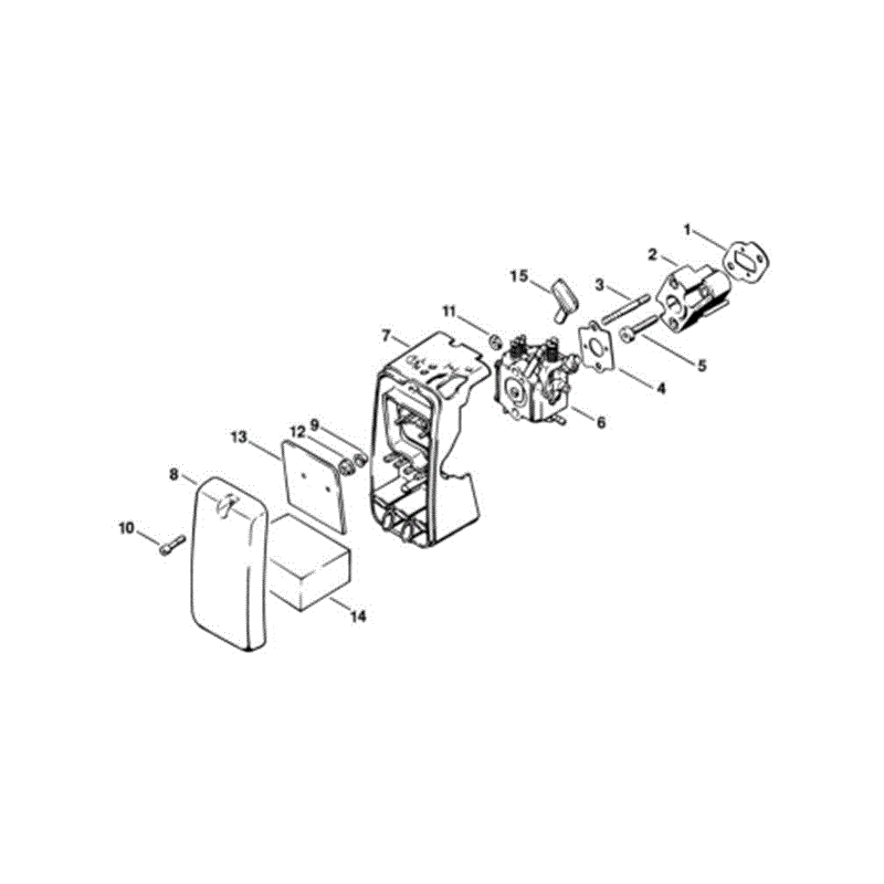 Stihl HS 60 Petrol Hedgetrimmer (HS60) Parts Diagram, D-Filter housing
