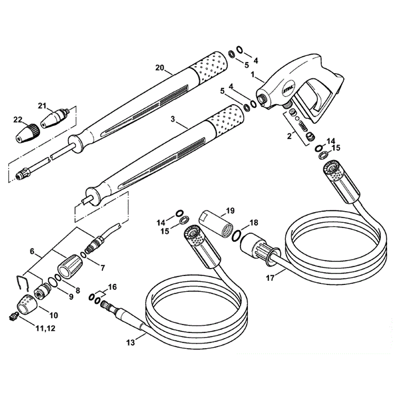 Stihl RE 142 PLUS Pressure Washer (RE 142 PLUS) Parts Diagram, RE 142 K PLUS GB