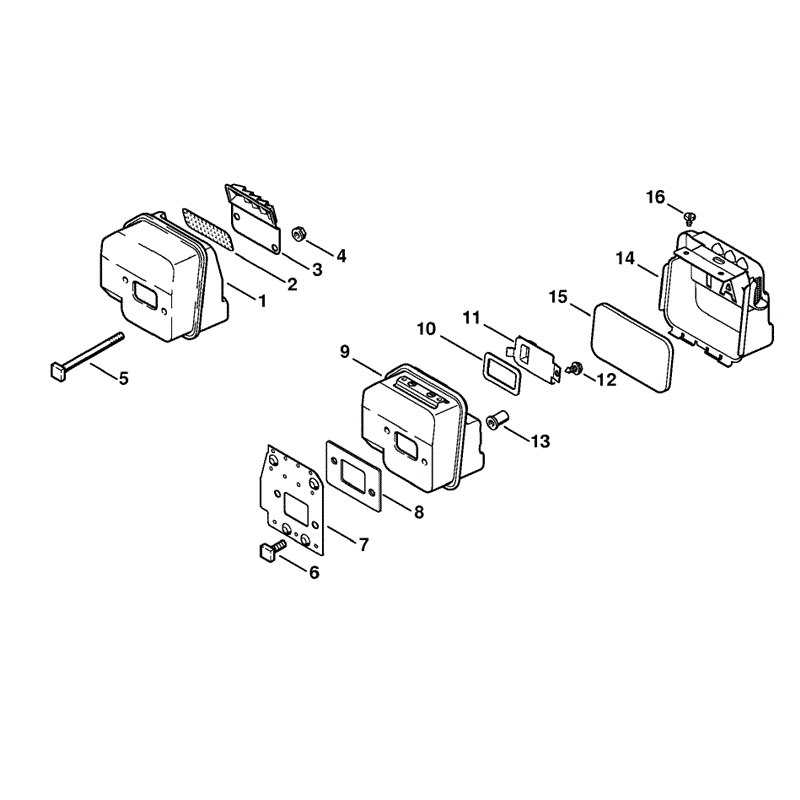 Stihl MS 170 Chainsaw (MS170C-E) Parts Diagram, Muffler