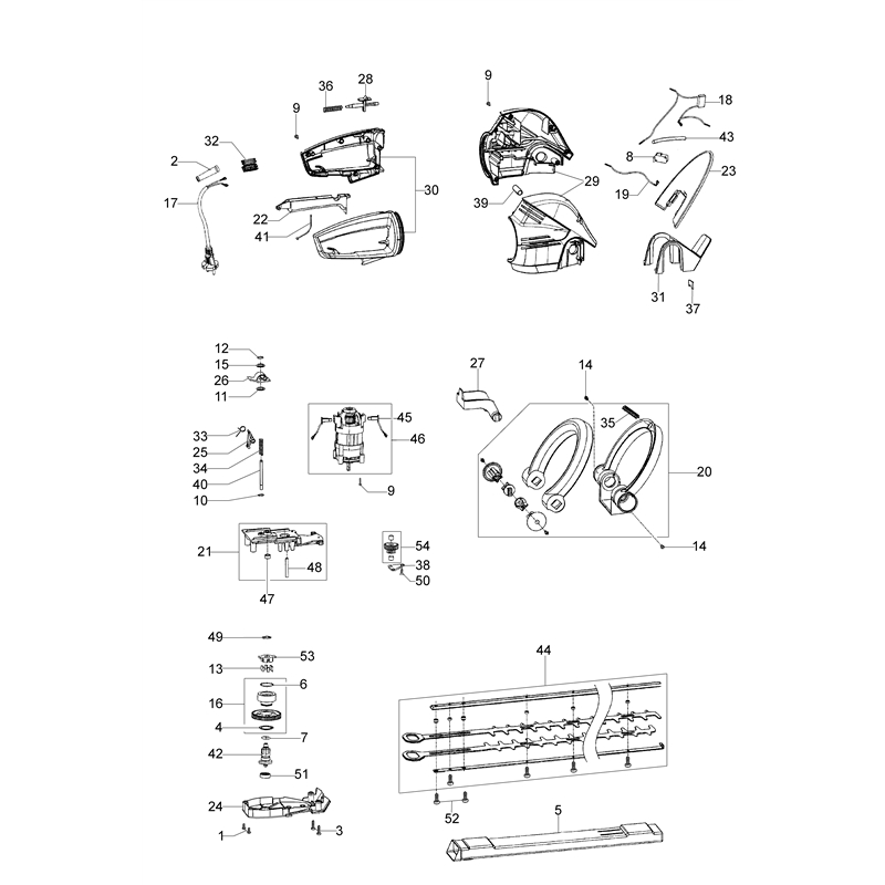 Oleo-Mac HC 750 E (HC 750 E) Parts Diagram, Illustrated parts list