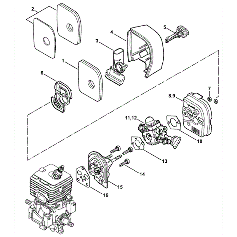 Stihl BG 86 Blower (BG86) Parts Diagram, Air filter