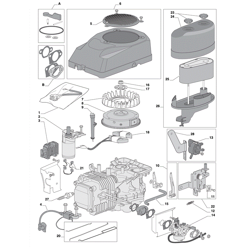 Castel / Twincut / Lawnking TRE0701 (2008) Parts Diagram, Page 1