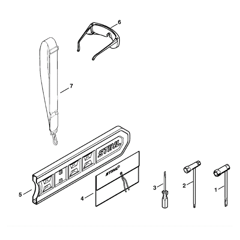 Stihl HT 250 Pole Pruner (HT250) Parts Diagram, Tools