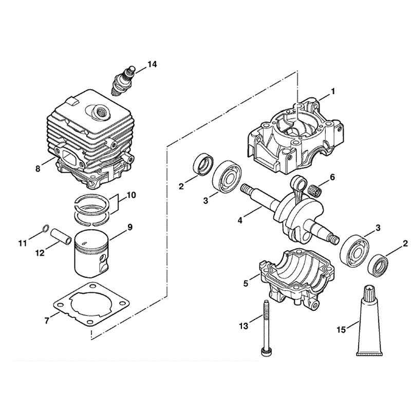 Stihl BG 86 C-E Blower (BG86C-E) Parts Diagram, Crankcase